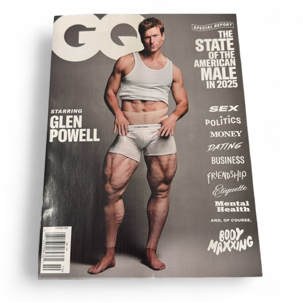 GLEN POWELL - GQ MAGAZINE - OCTOBER 2025 - BRAND NEW - Picture 2 of 2